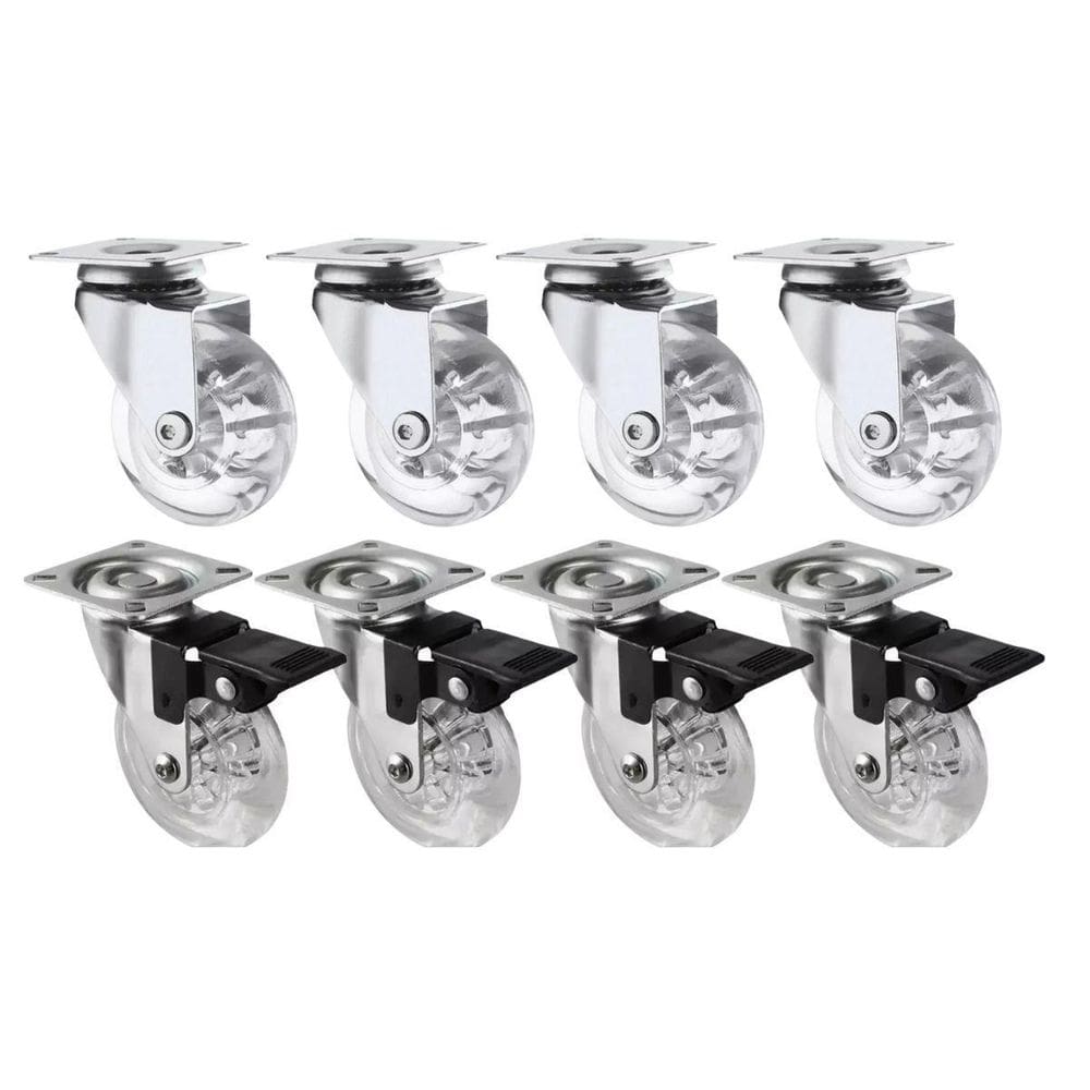 Kit 8 Rodízio Giratório Em Gel Rodinha Silicone Móveis 50Mm