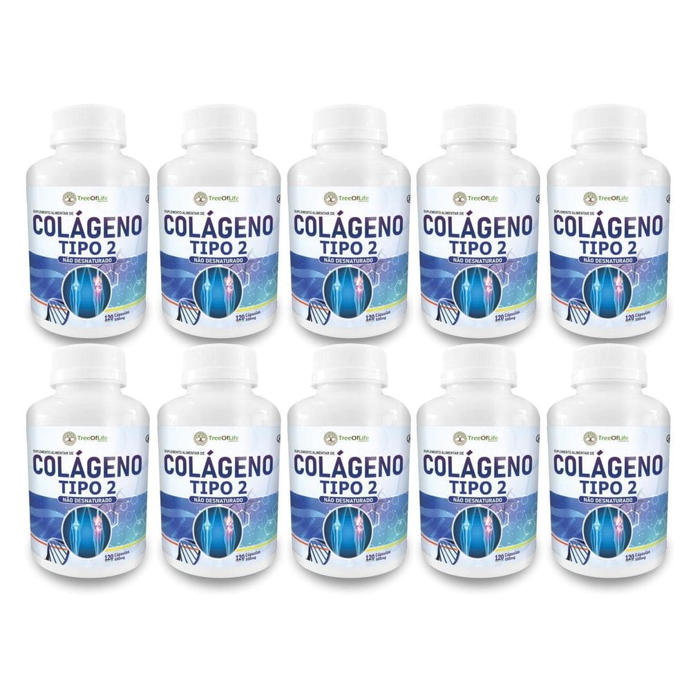 10X Colágeno Tipo 2 40Mg 1200 Cápsulas Tree Of Life