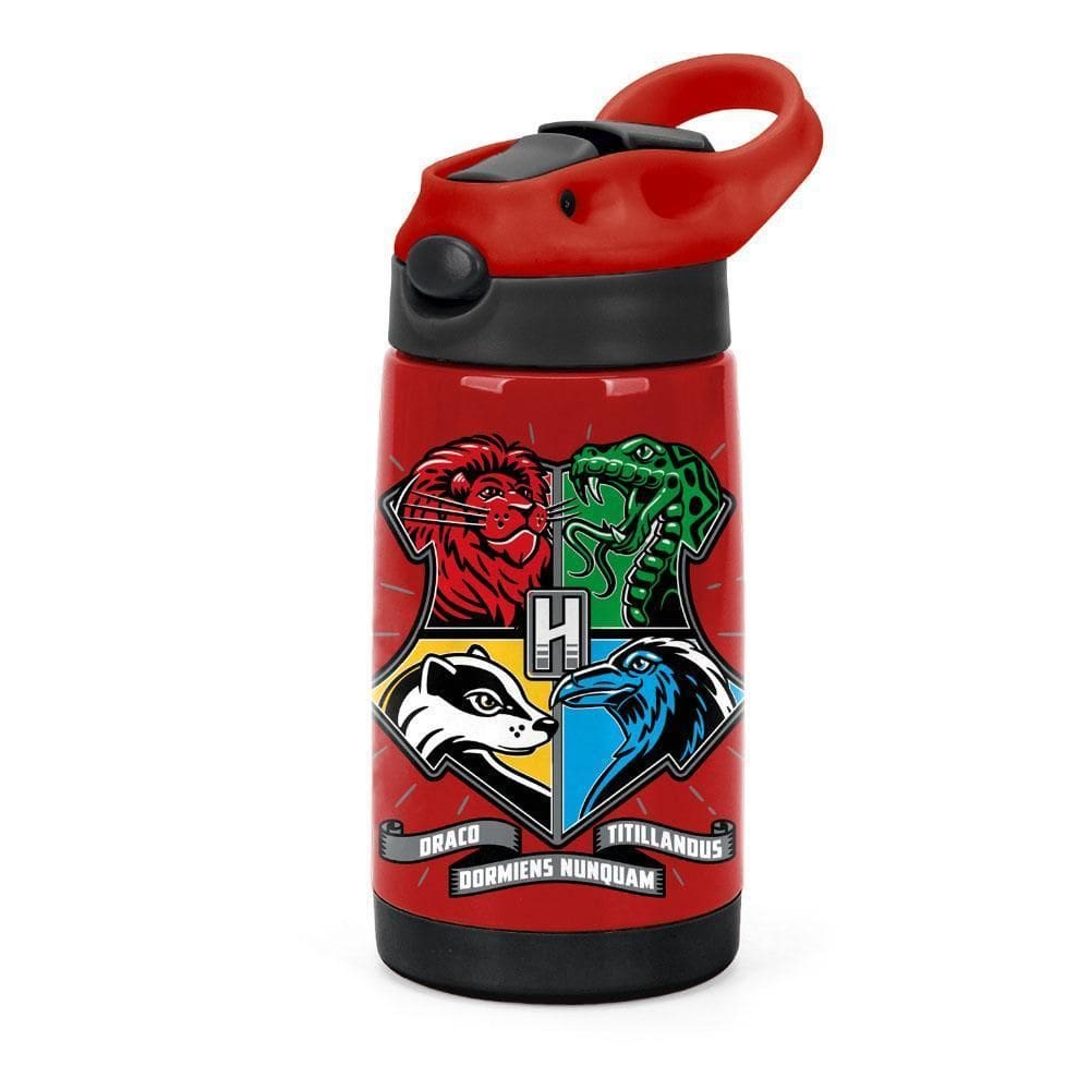 Garrafa Térmica 500Ml Harry Potter Casas Vermelha Luxcel