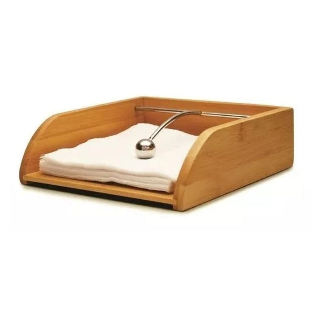 Porta Guardanapo Bambu Com Peso Cancum Lanchonete Bar Mesa