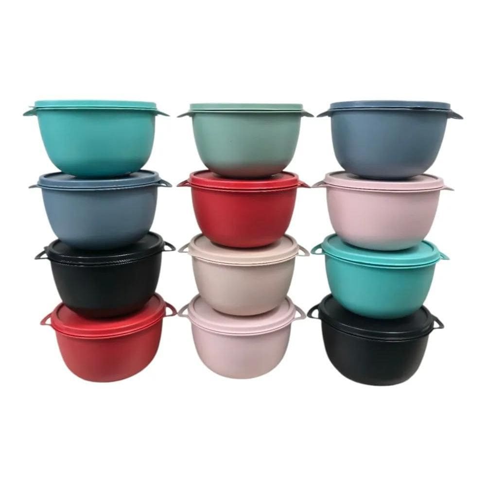 Kit De 12 Potes Bowl Redondo 500Ml Cozinha Tapuer Pequenos