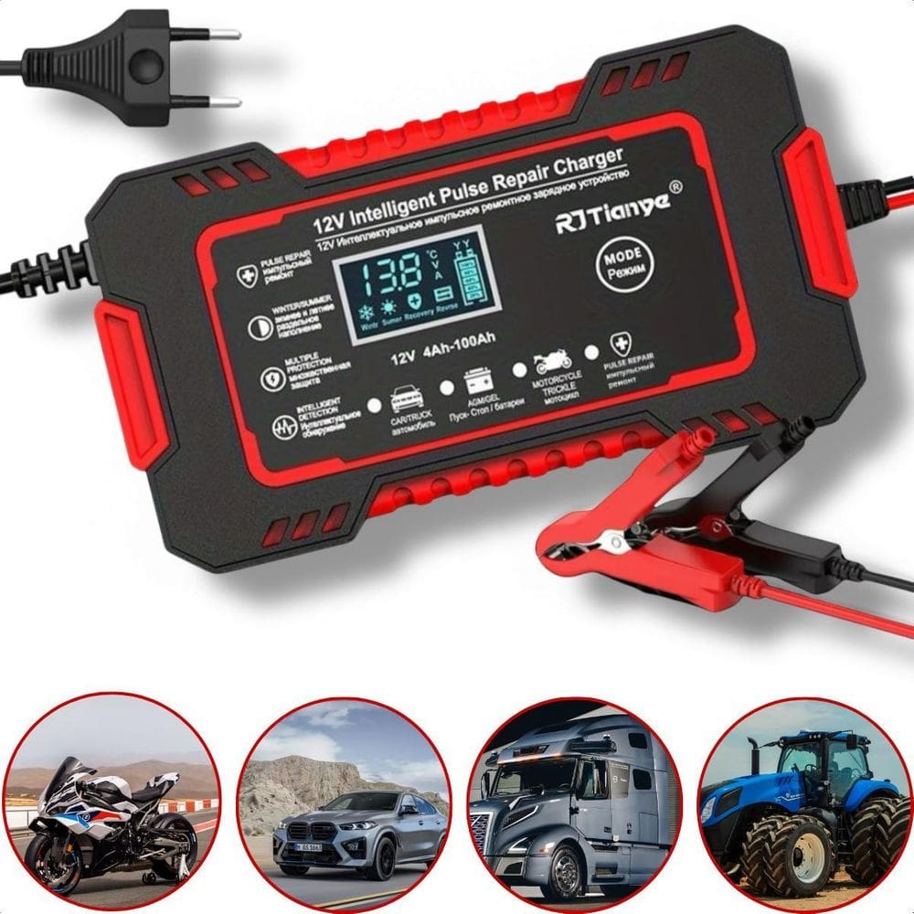 Carregador Reparador De Bateria 12V 100A Carro Moto Caminhão