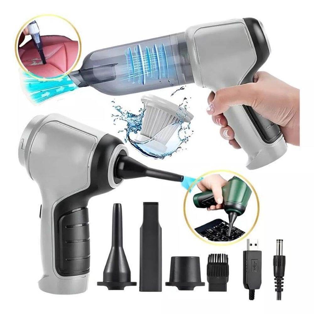 Aspirador De Pó Bivolt 3 Em 1 Aspira Soprador Vácuo Bateria