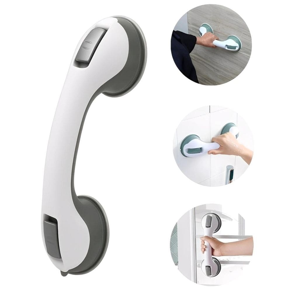 Barra De Apoio Sucção Pressão Ventosa Alça Parede Banheiro