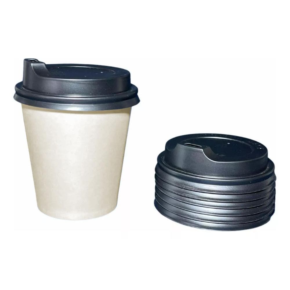 Copo Papel Branco 200Ml Tampa Biodegradável 100Un Térmico