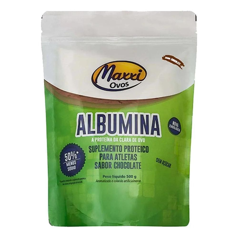 Albumina 500G - Proteina Do Ovo - Sabor Chocolate - Maxxi Ov
