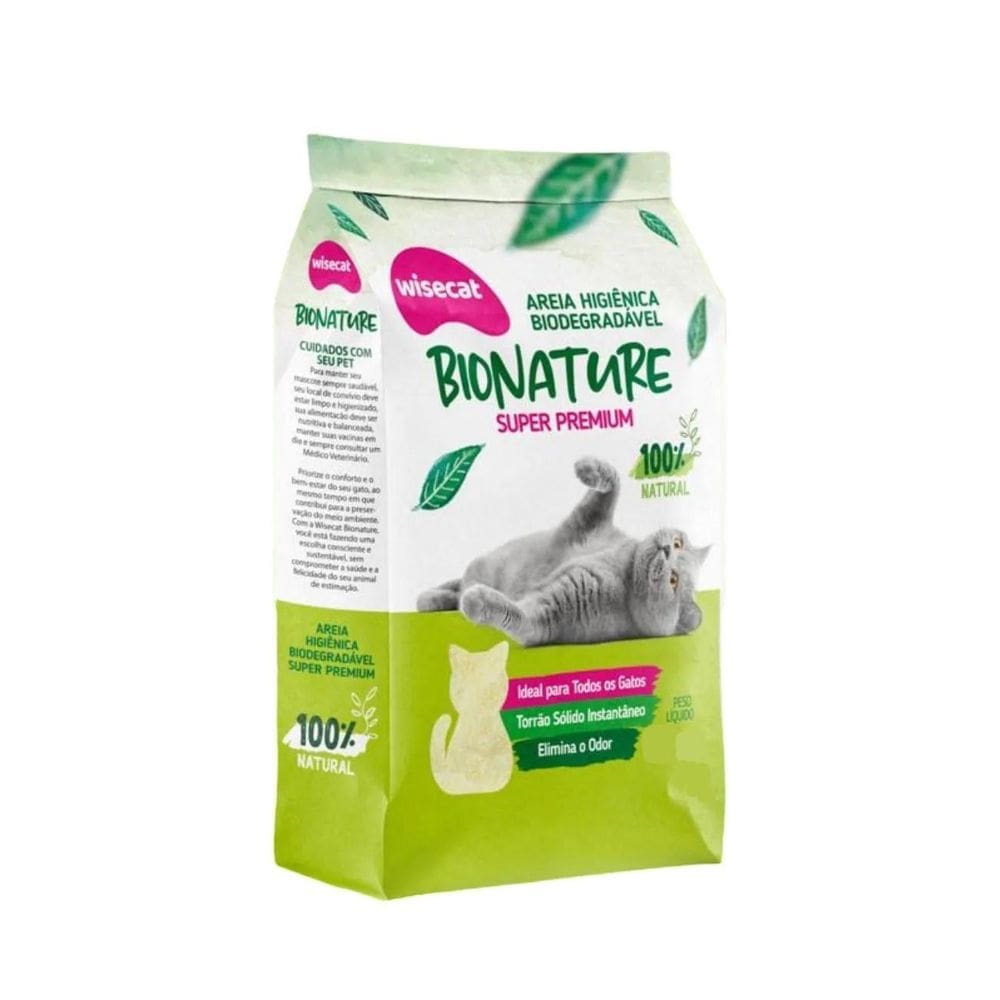 Areia Higiênica Para Gatos Bio Nature - 4Kg