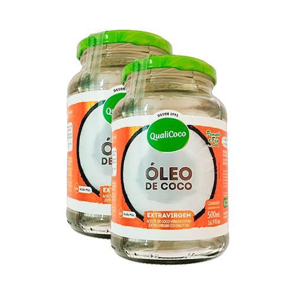 Kit 2X: Óleo De Coco Extravirgem Orgânico Qualicoco 500Ml