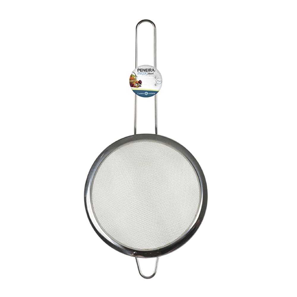 Peneira De Aço Inox 17,5Cm Polvilhar Coar Macarrão