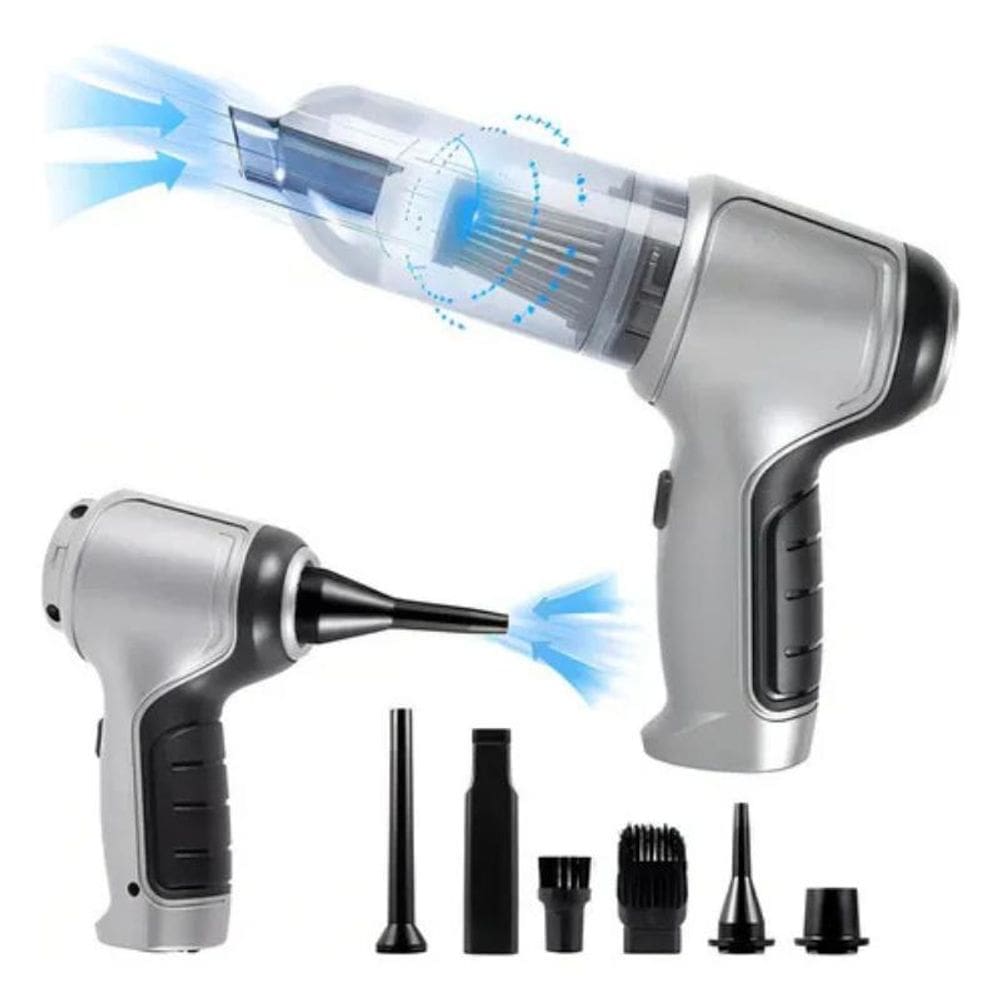 Aspirador De Pó Mini Soprador 3Em1 Usb Portátil Recarregável