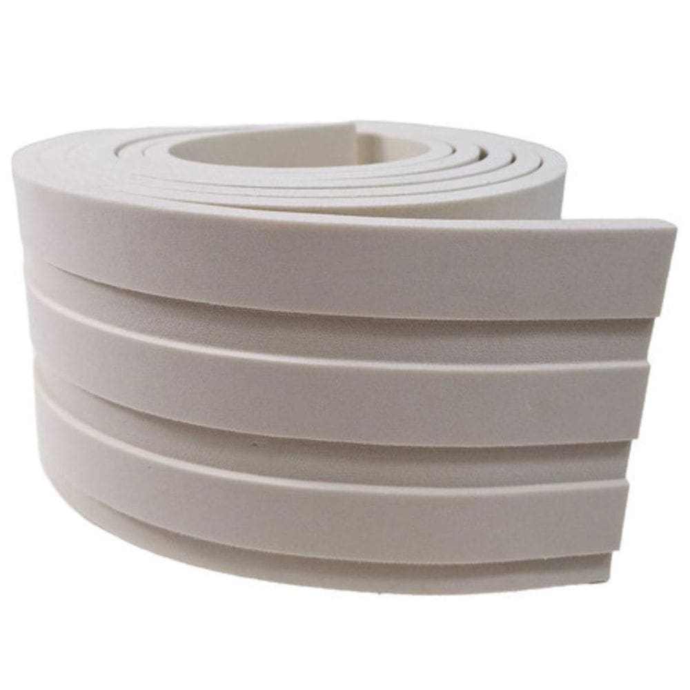 Painel Ripado Decorativo Eva Autocolante 10Cm 2,5M Off-White