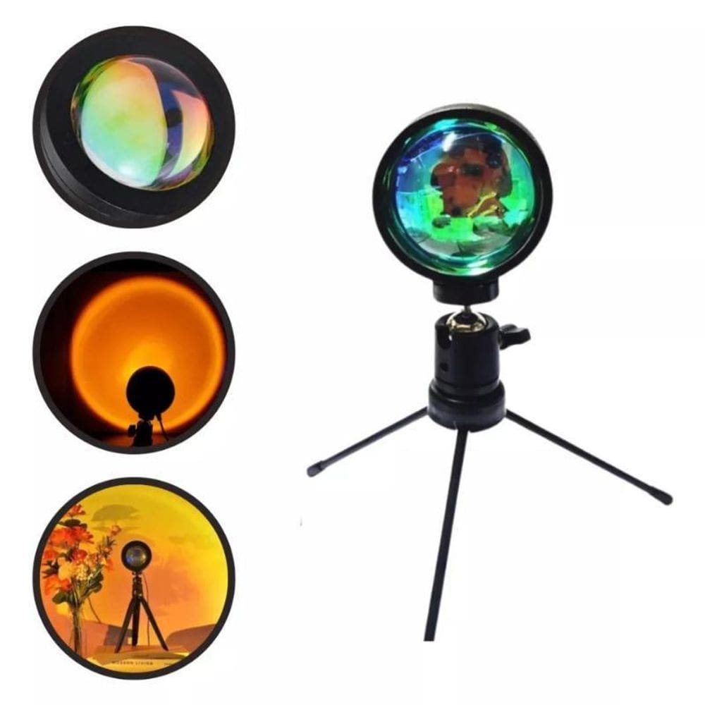 Luminaria Por Do Sol Luz Noturna Projetor Led Sunset Light