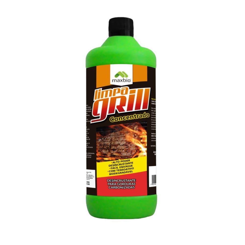 Limpa Grill 1L Max Bio Desengordurante E Limpeza Profunda
