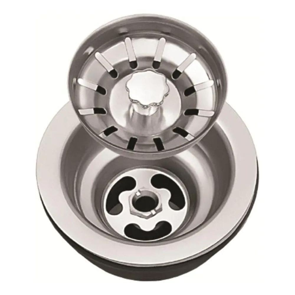 2X Válvula Americana De Inox 3 1/2 + Cestinha Pia Cozinha Cu