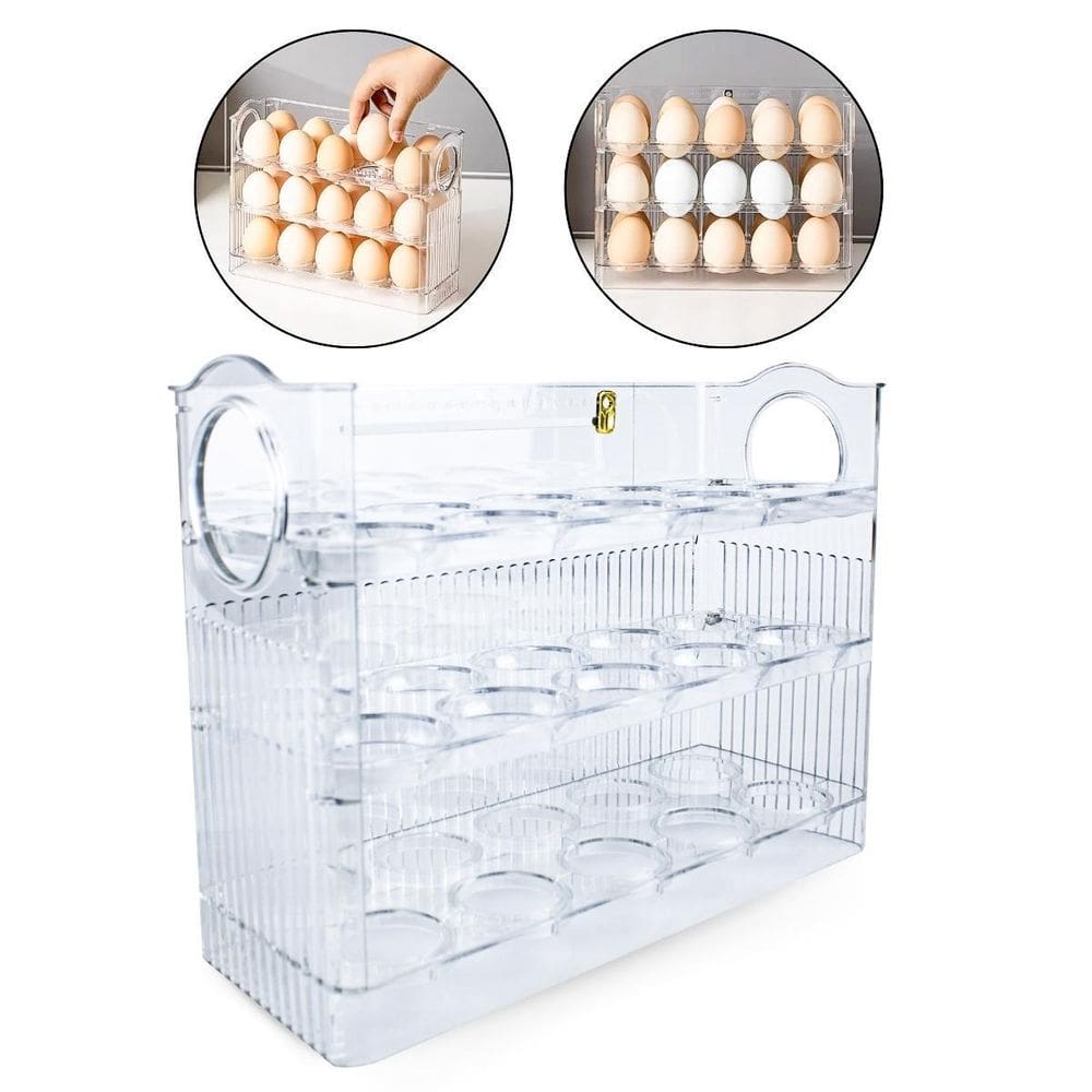 Suporte Bandeja Acrílica 30 Ovos Decoração Cozinha Geladeira