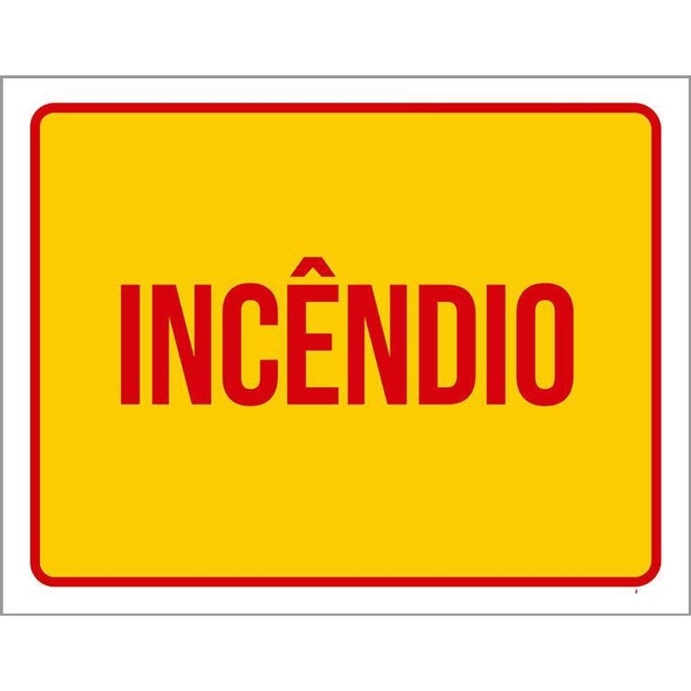Placa Indicativa Ambiente Incêndio 18X23