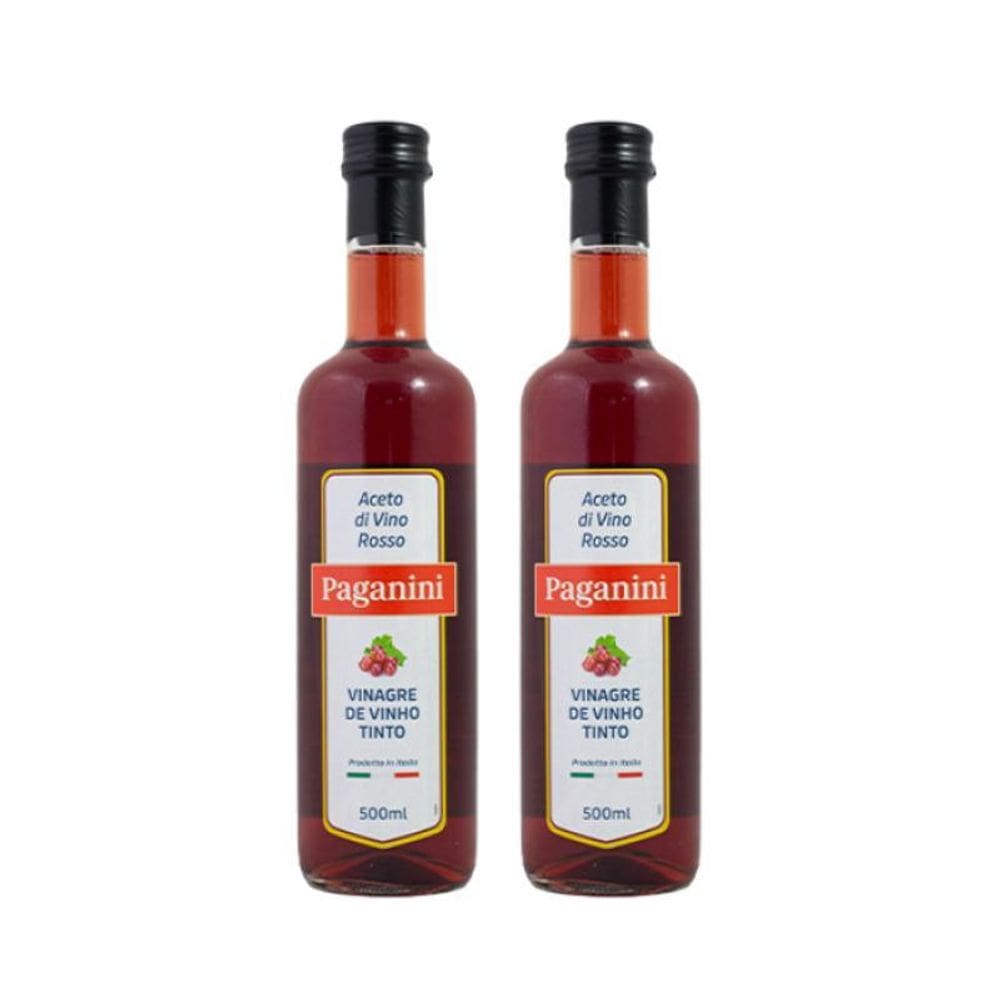 Kit 2X: Vinagre De Vinho Tinto Italiano Paganini 500Ml