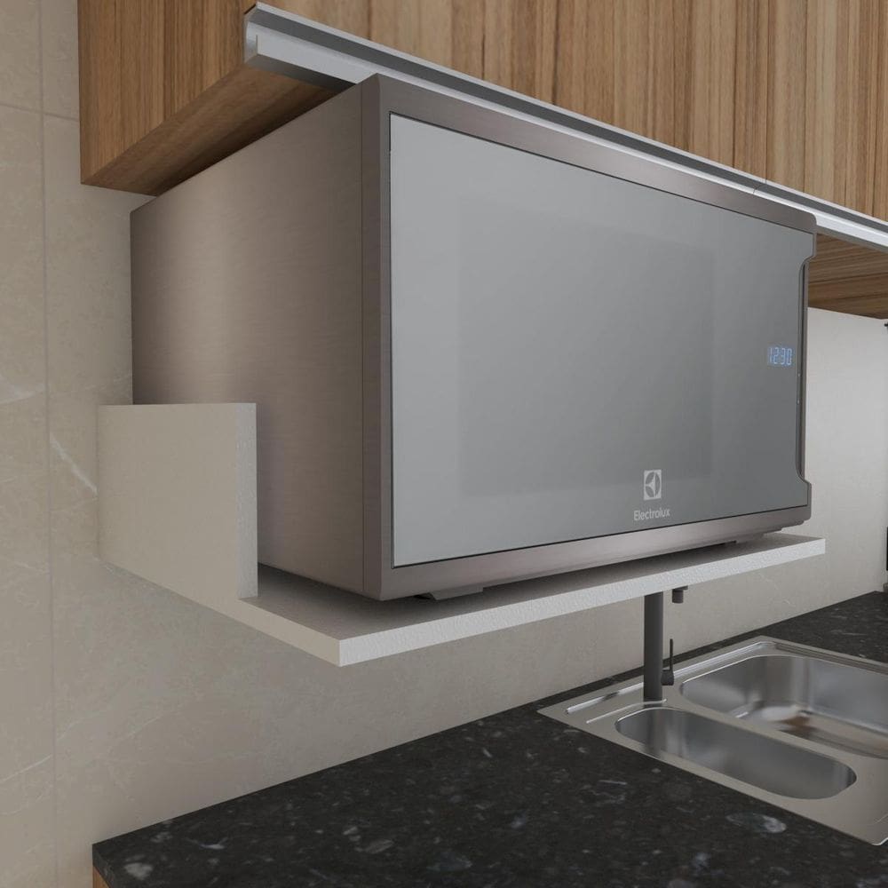 Suporte Microondas Branco 50X37 Pra Otimizar O Seu Espaço