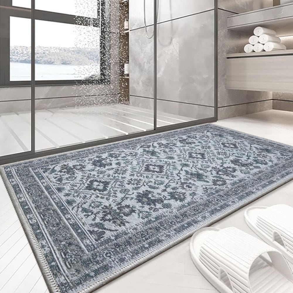 2 Tapete Banheiro Antiderrapante Absorve 50X80 Js Fu Med M55