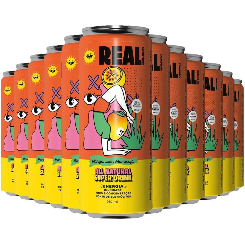 12X Energético Natural Funcional 269Ml Manga Com Maracujá