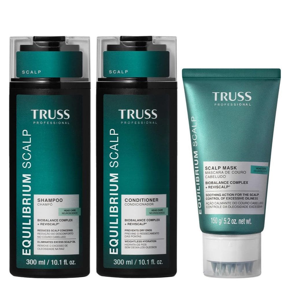 Truss Equilibrium Scalp Kit Shampoo Condicionador Máscara