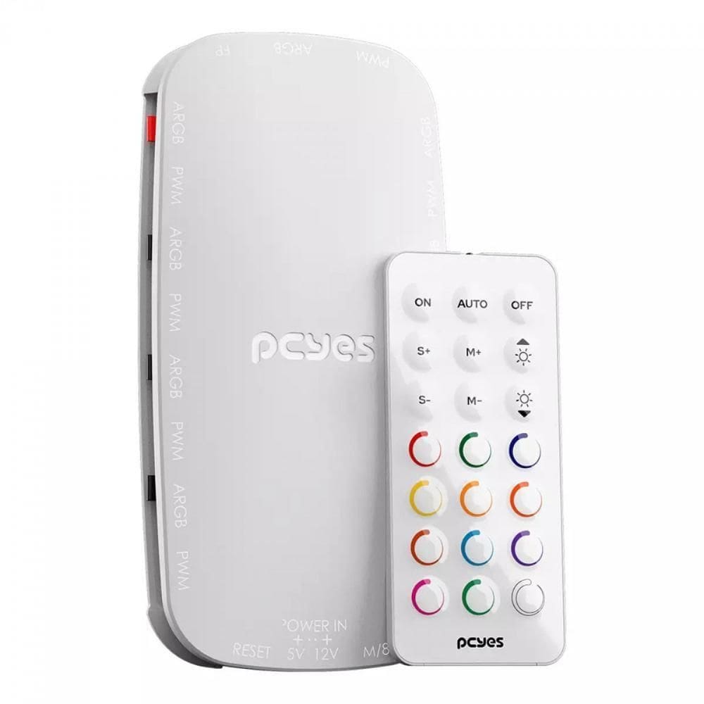 Controlador De Fan Led Argb Pcyes 9 Fans C/Controle Remoto