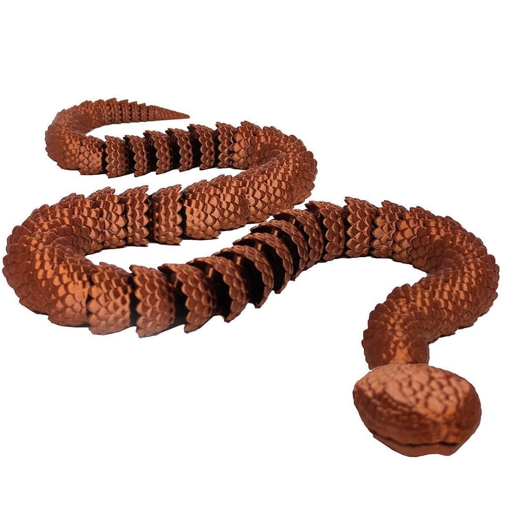 Cobra Articulada Boca Abre 55 Cm Impressão 3D Decoração Geek