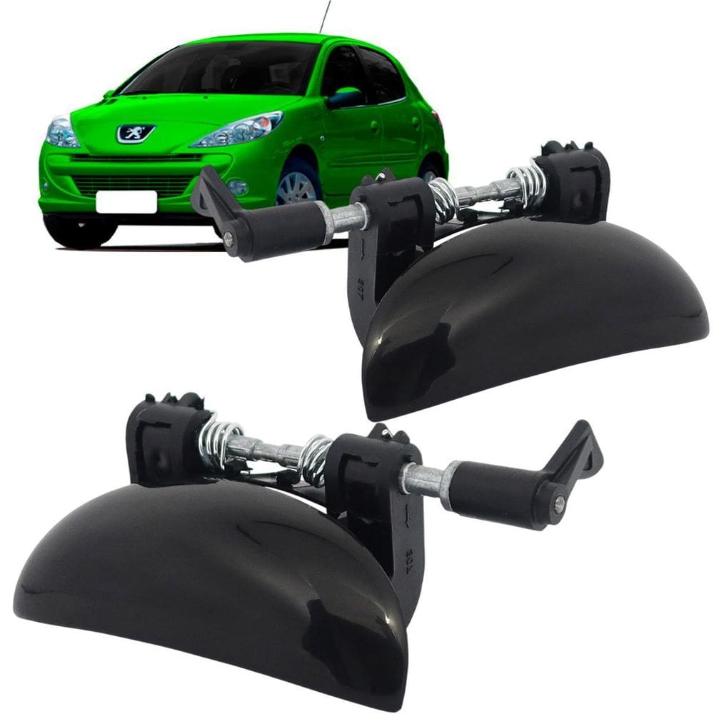 Par Maçaneta Traseira Externa Peugeot 207 2009 Até 2015