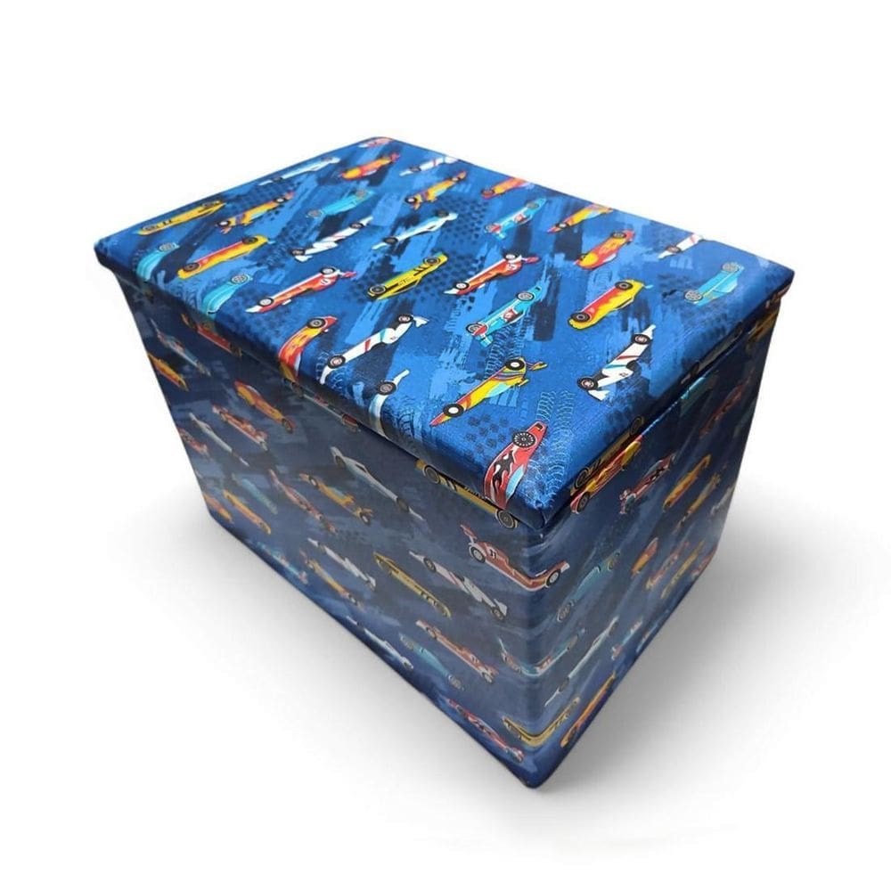 Puff Baú Banqueta Retangular Organizar E Decorar 55Cm Carrin