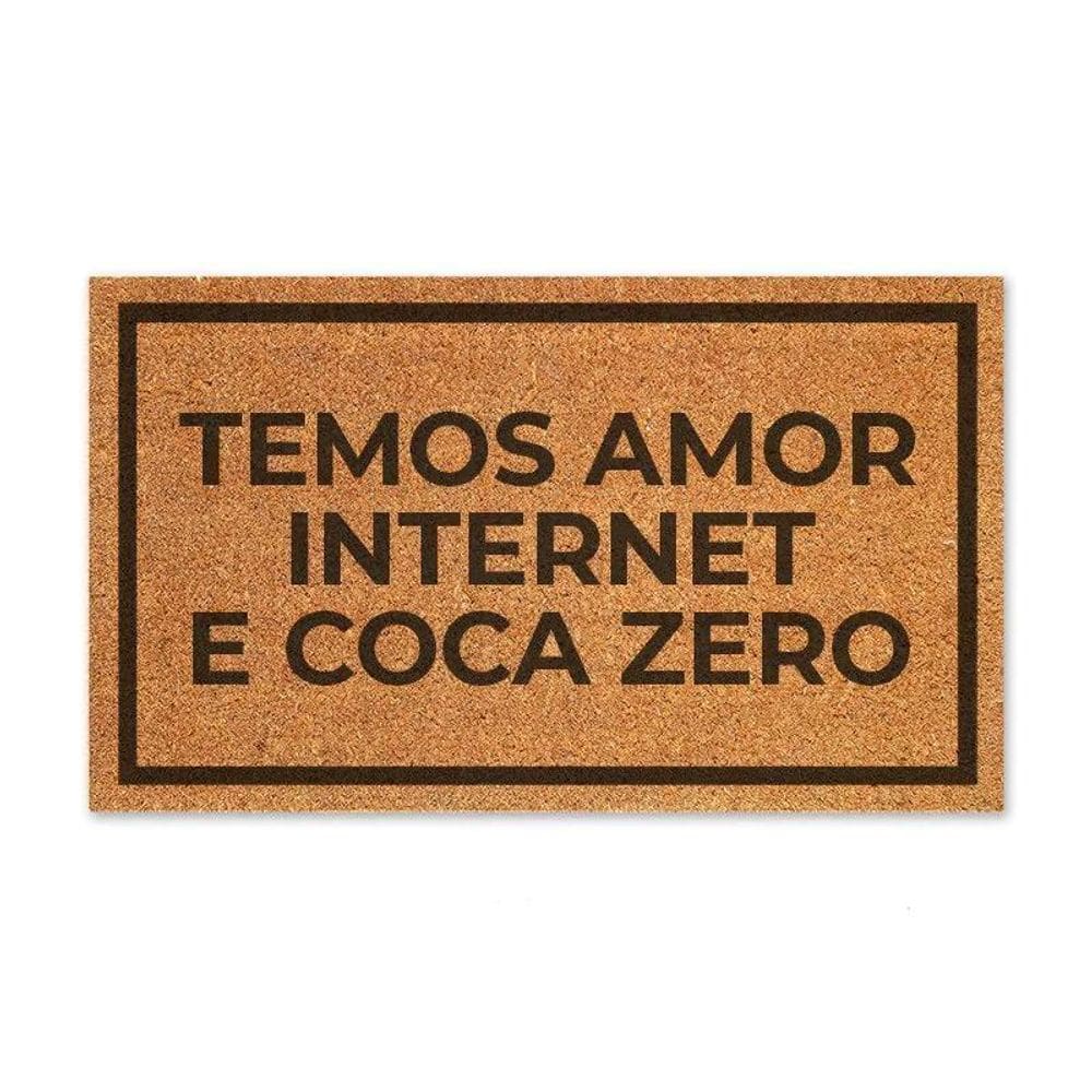 Temos Amor, Internet E Coca Zero - Capacho Em Fibra Natural
