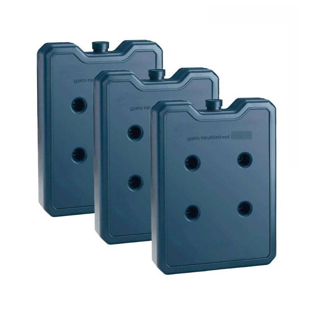 Gelox Kit 03 Placa Gelo Artificial Reutilizável Rígido 500
