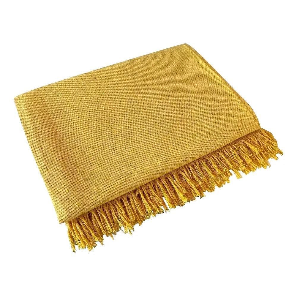 Manta Para Sofá Grande De Casal 240 M X 180 M Amarela Ouro