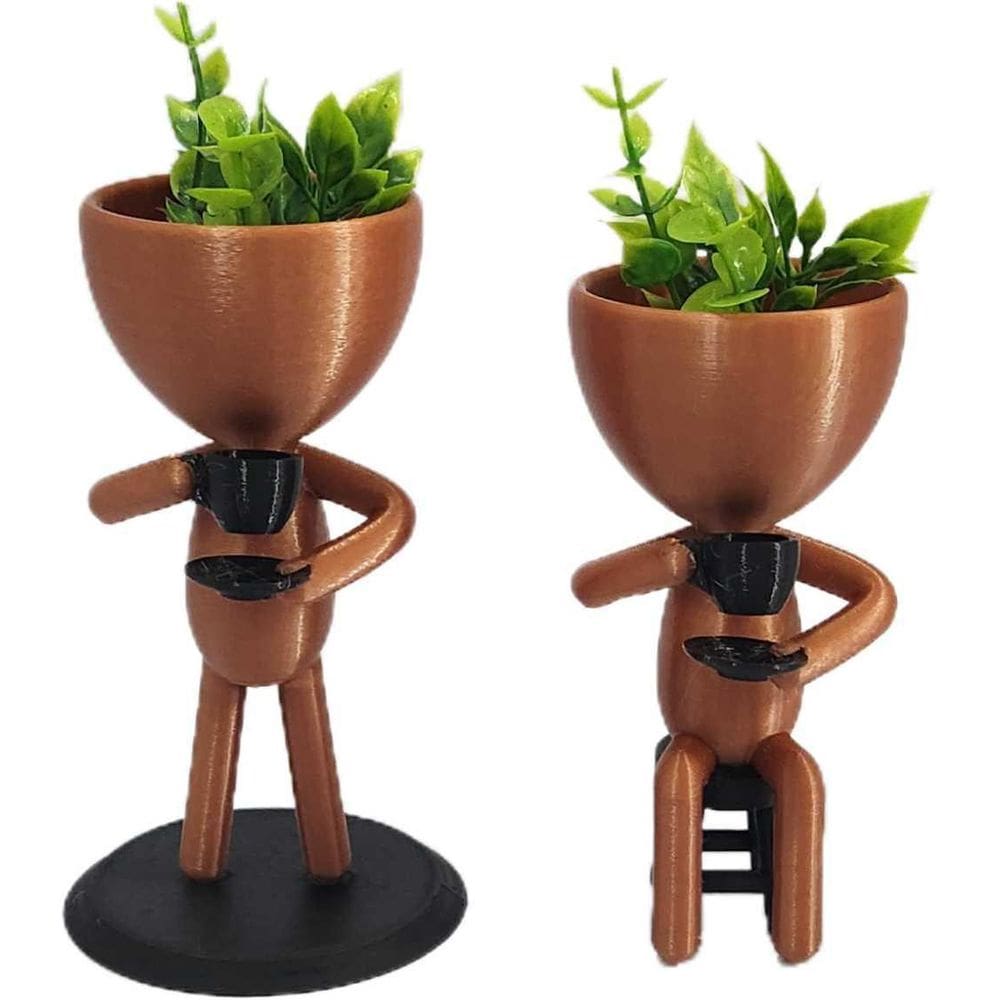 Vasos Bob Robert Plant Tomando Café Com Plantas Cobre Preto