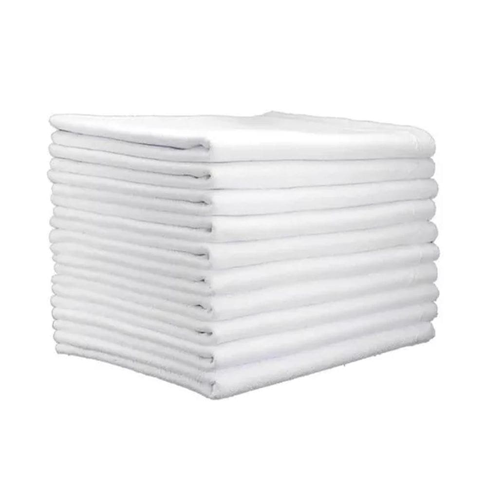 10Un Pano De Chão Saco Duplo Alvejado Grande 46X83Cm Branco