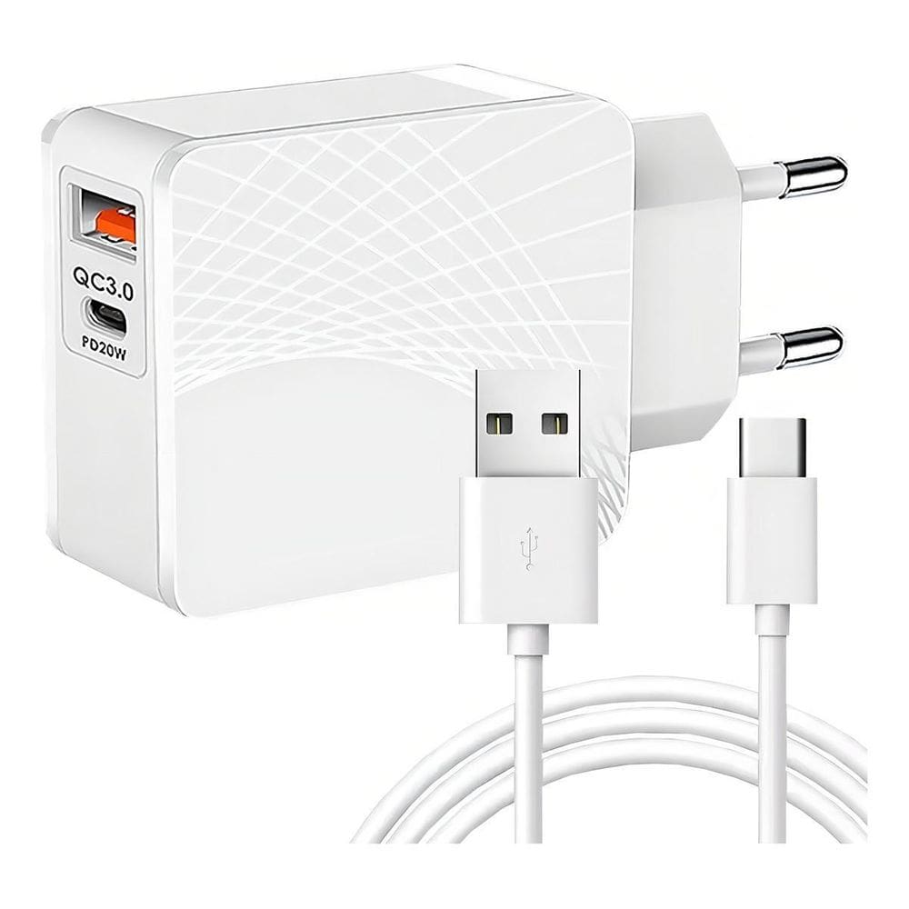 Fonte 20W Completa Turbo 2 Entradas Para Moto G60-S