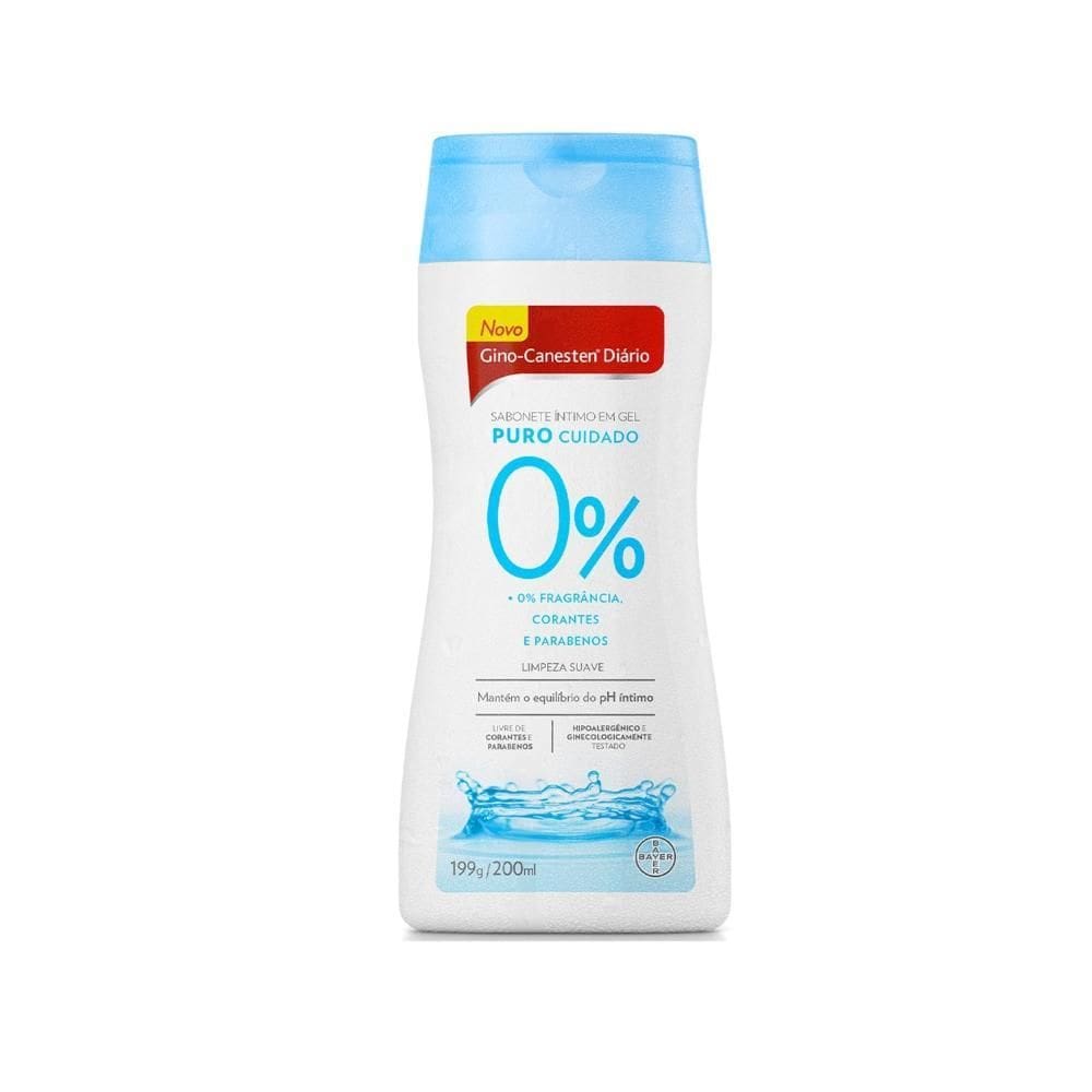 Sabonete Íntimo Diário Gel Puro Cuidado 200Ml Gino-Canesten