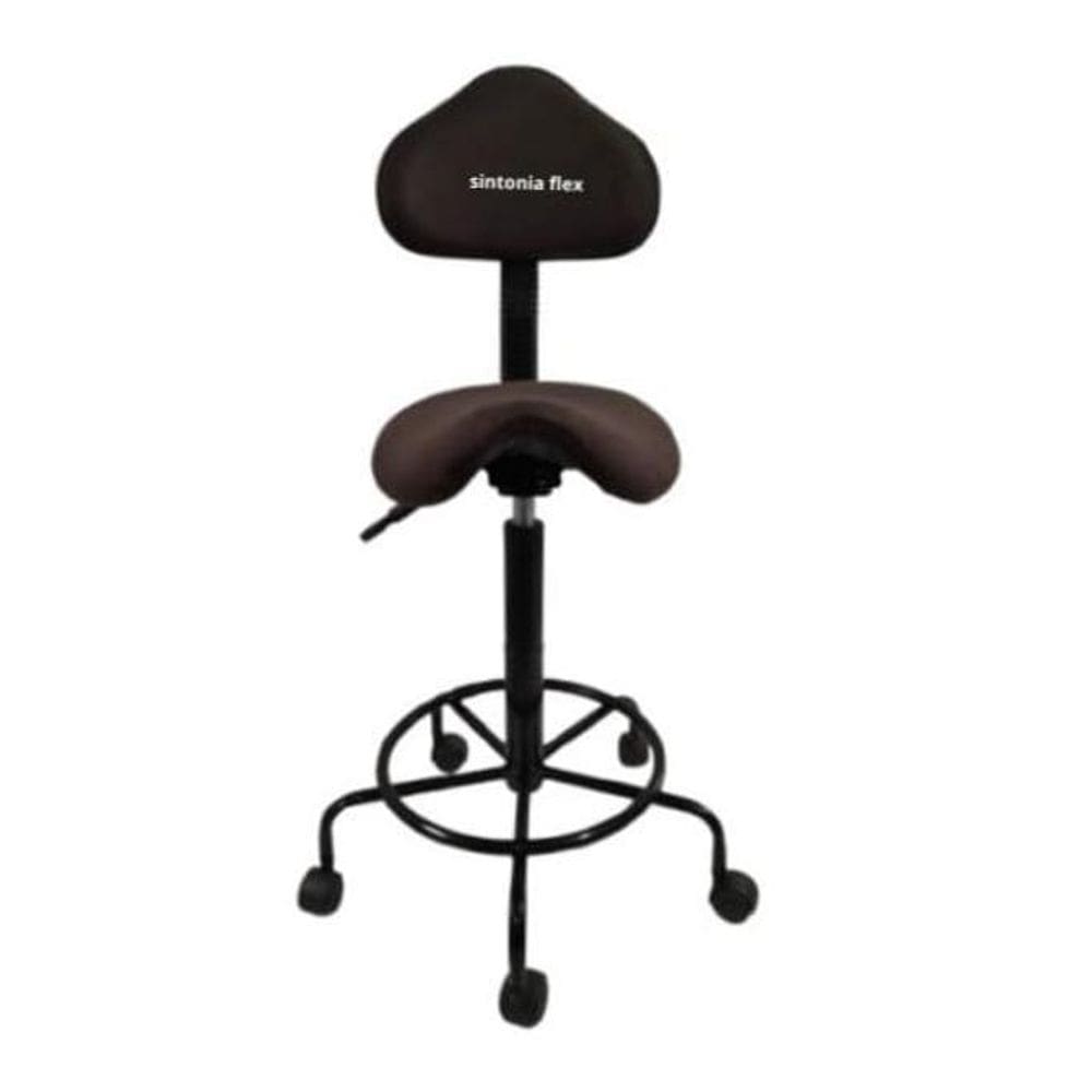 Cadeira Mocho Sela Alta 65 Min. 75 Max. Suede Marrom