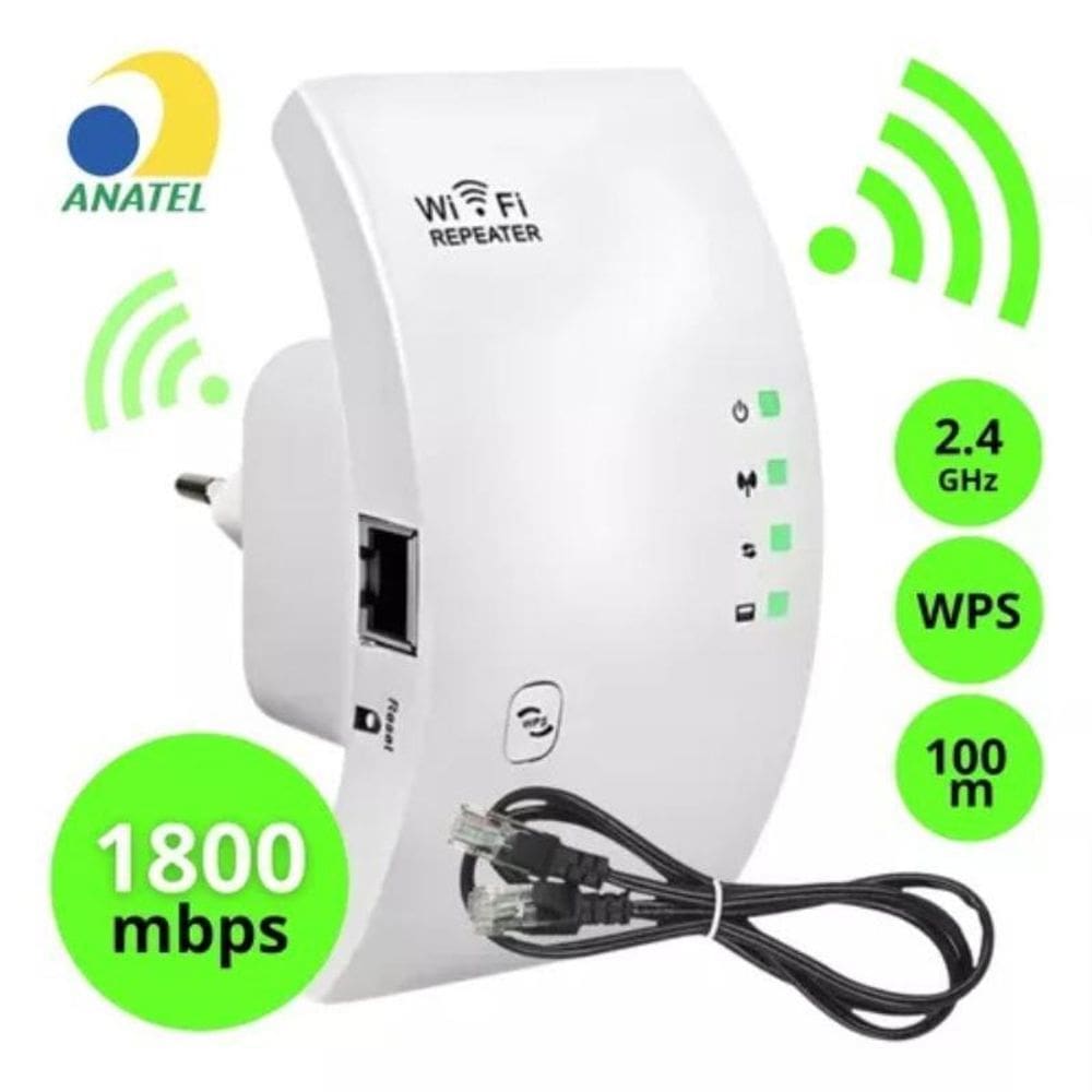 Repetidor Amplificador Extensor Sinal 1800Mbps 100 Mtros Cor