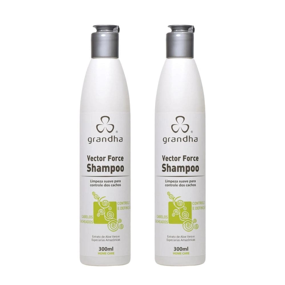 02 Shampoo Para Cachos E Crespos Vector Force 300Ml