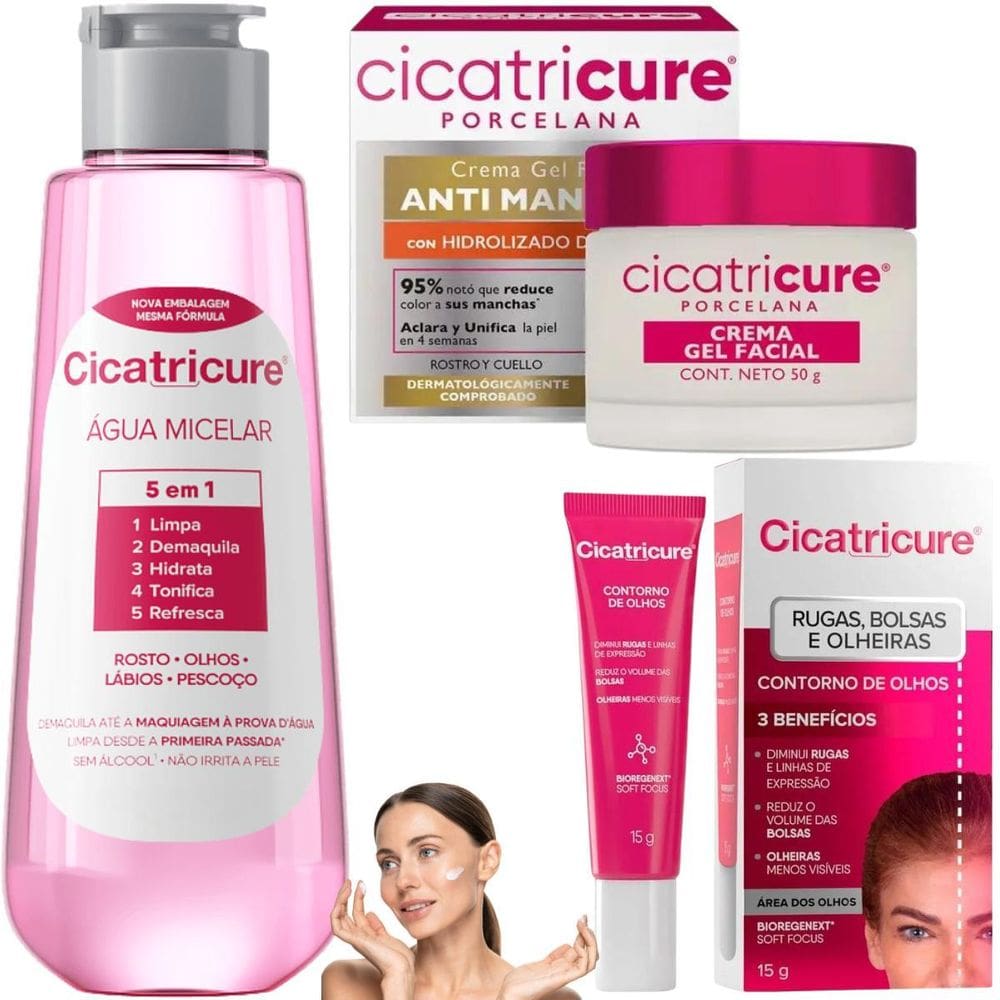 Kit Cicatricure Água Micelar Porcelana Contorno Dos Olhos