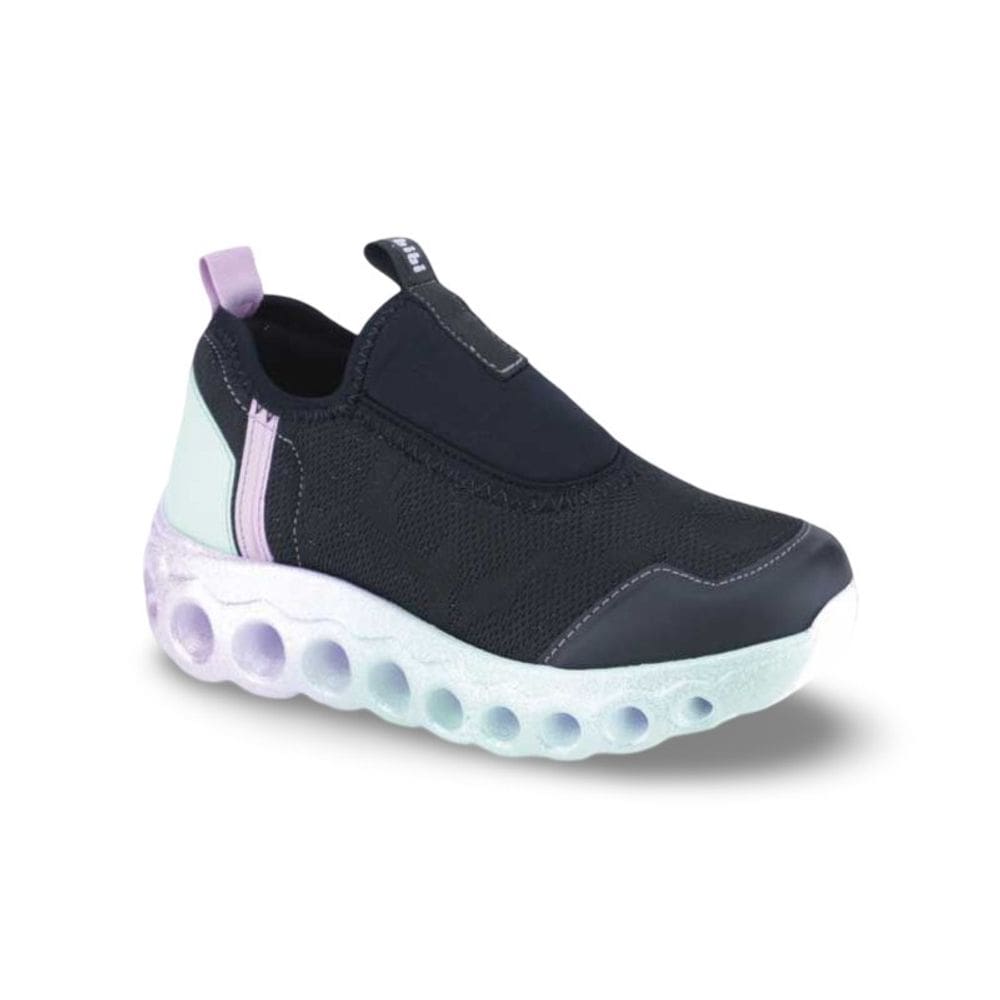 Tênis Infantil Menina Bibi Roller Sport Preto com Lilás