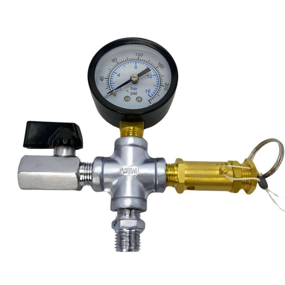 Kit Cruz Cruzeta Manômetro E Valv. Segurança Compressor 135