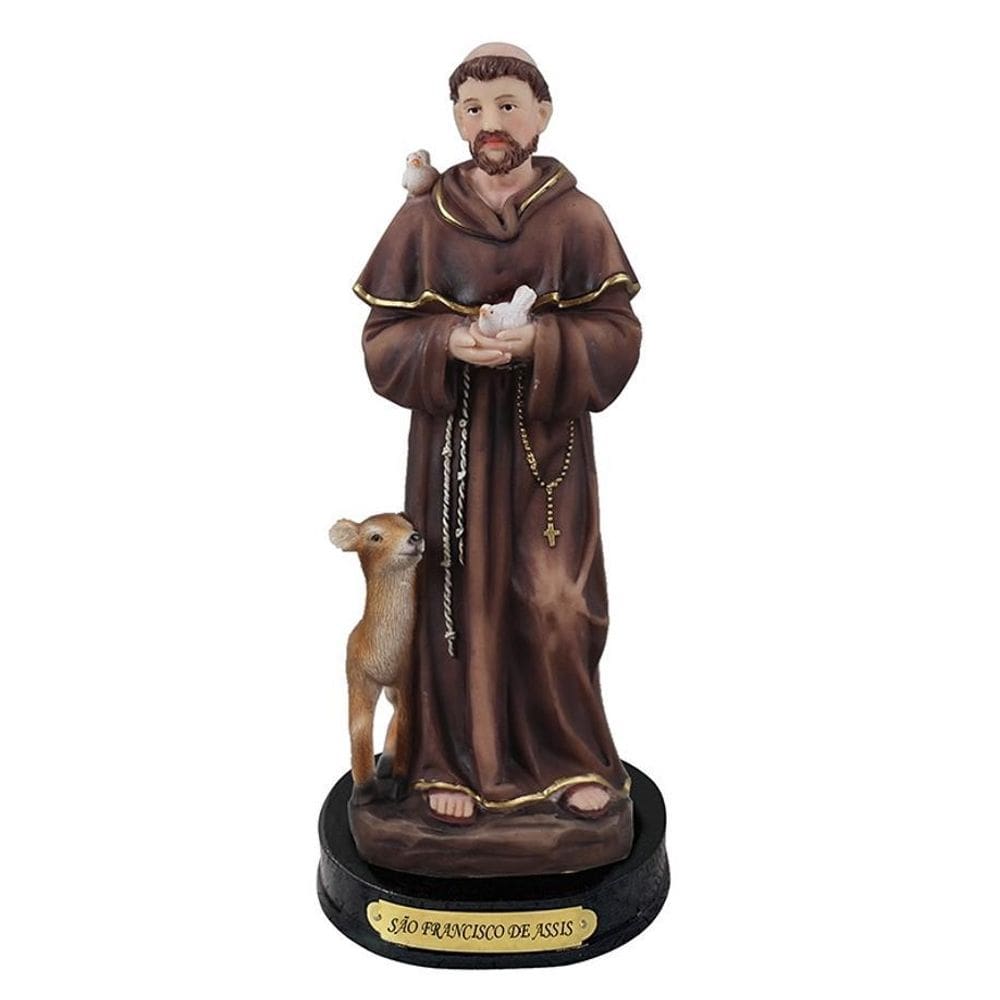 Imagem Religiosa São Francisco De Assis De Resina 14Cm