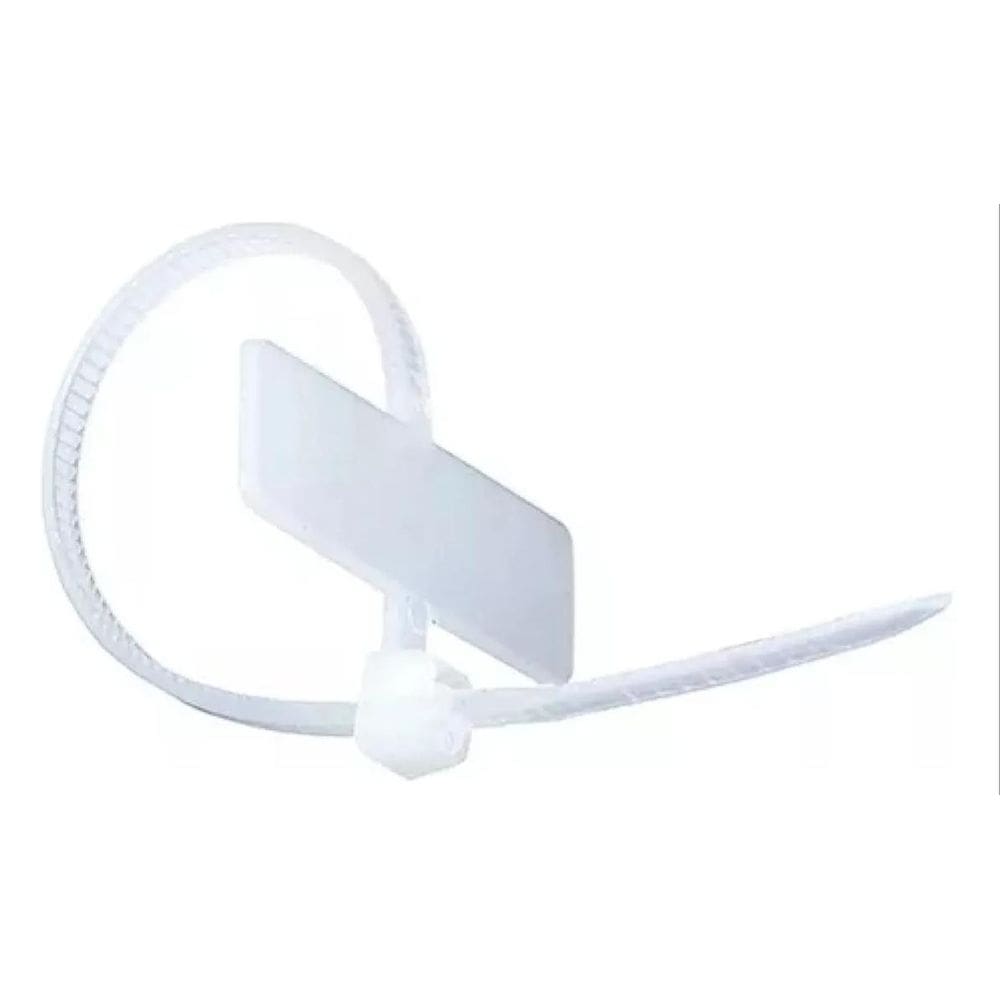 Abraçadeira Identificar Cabos E Fibra 2,5X200Mm 100Un Branca