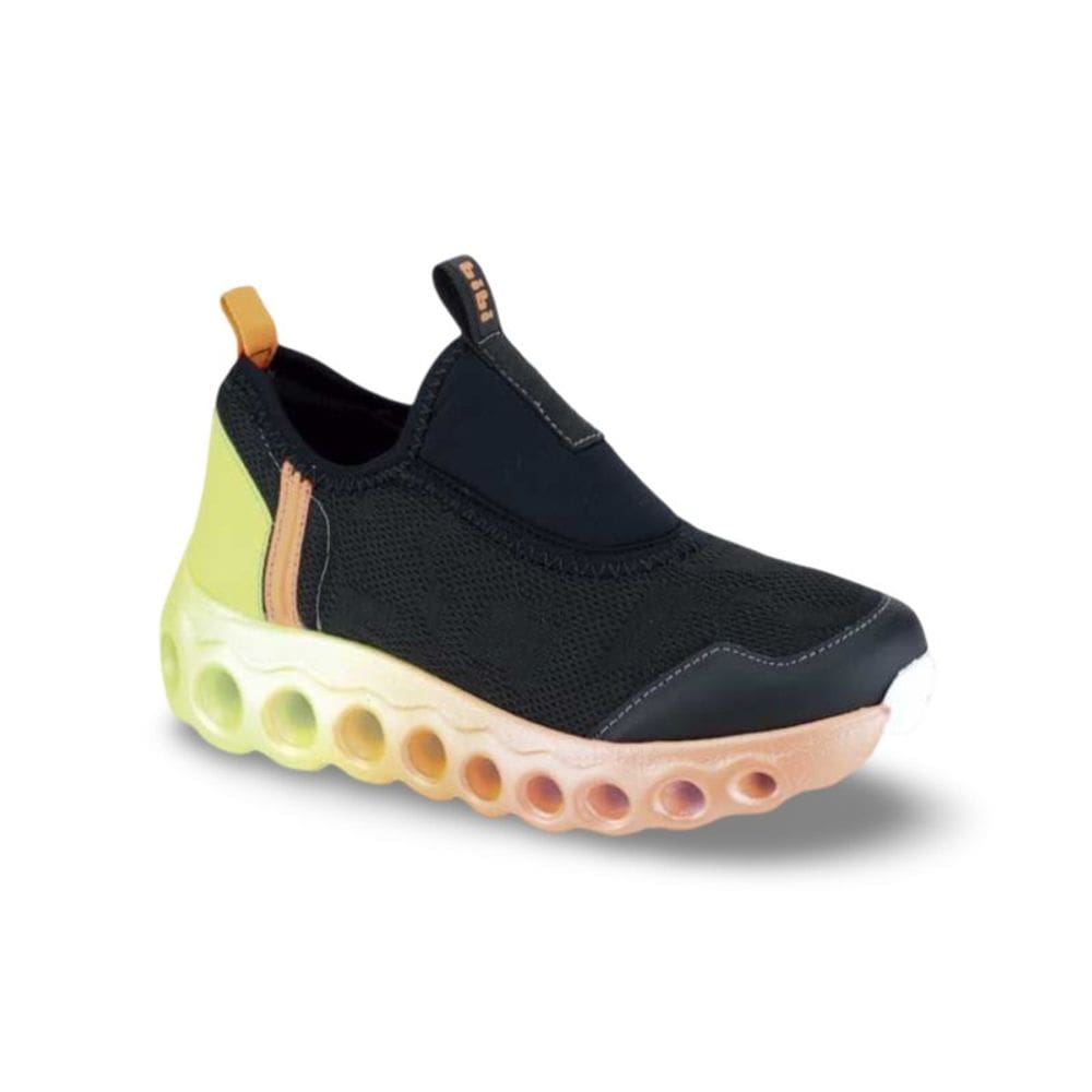 Tênis Infantil Menino Bibi Roller Sport Preto com Amarelo