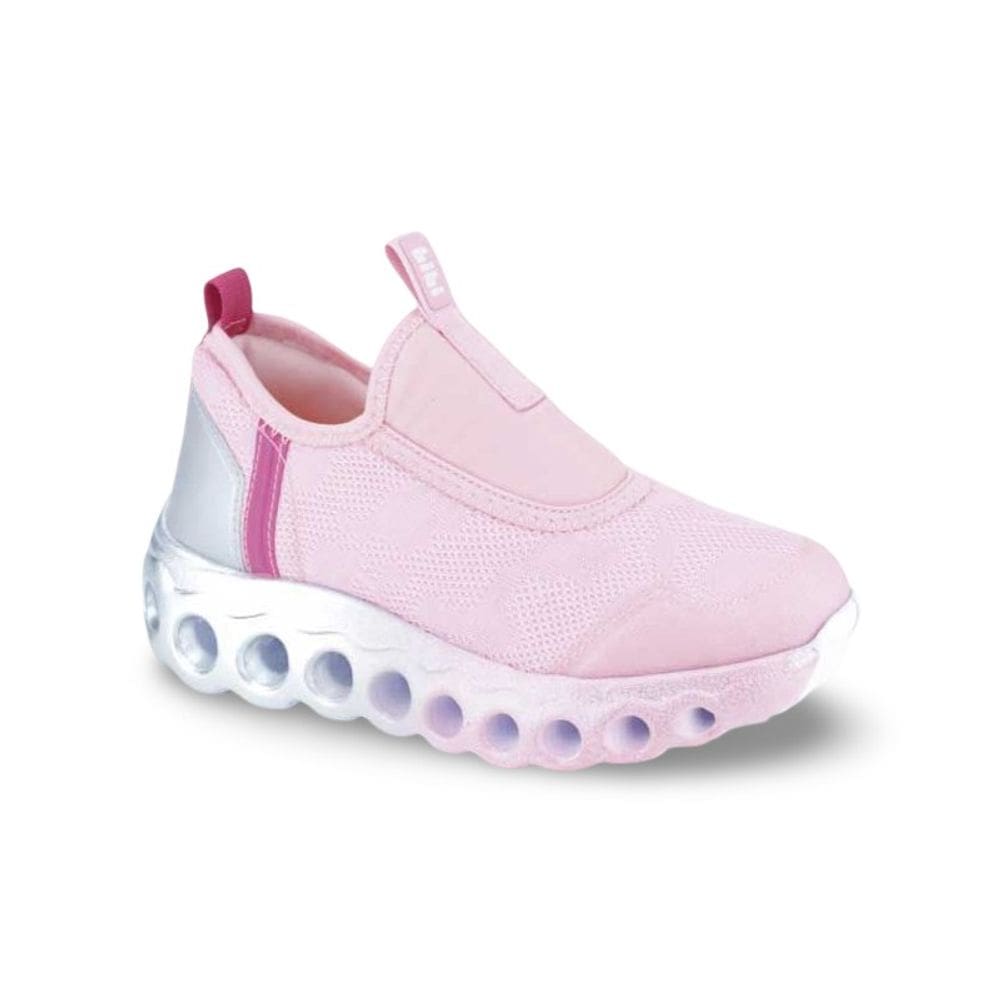 Tênis Infantil Menina Bibi Roller Sport Rosa Doce com Prata