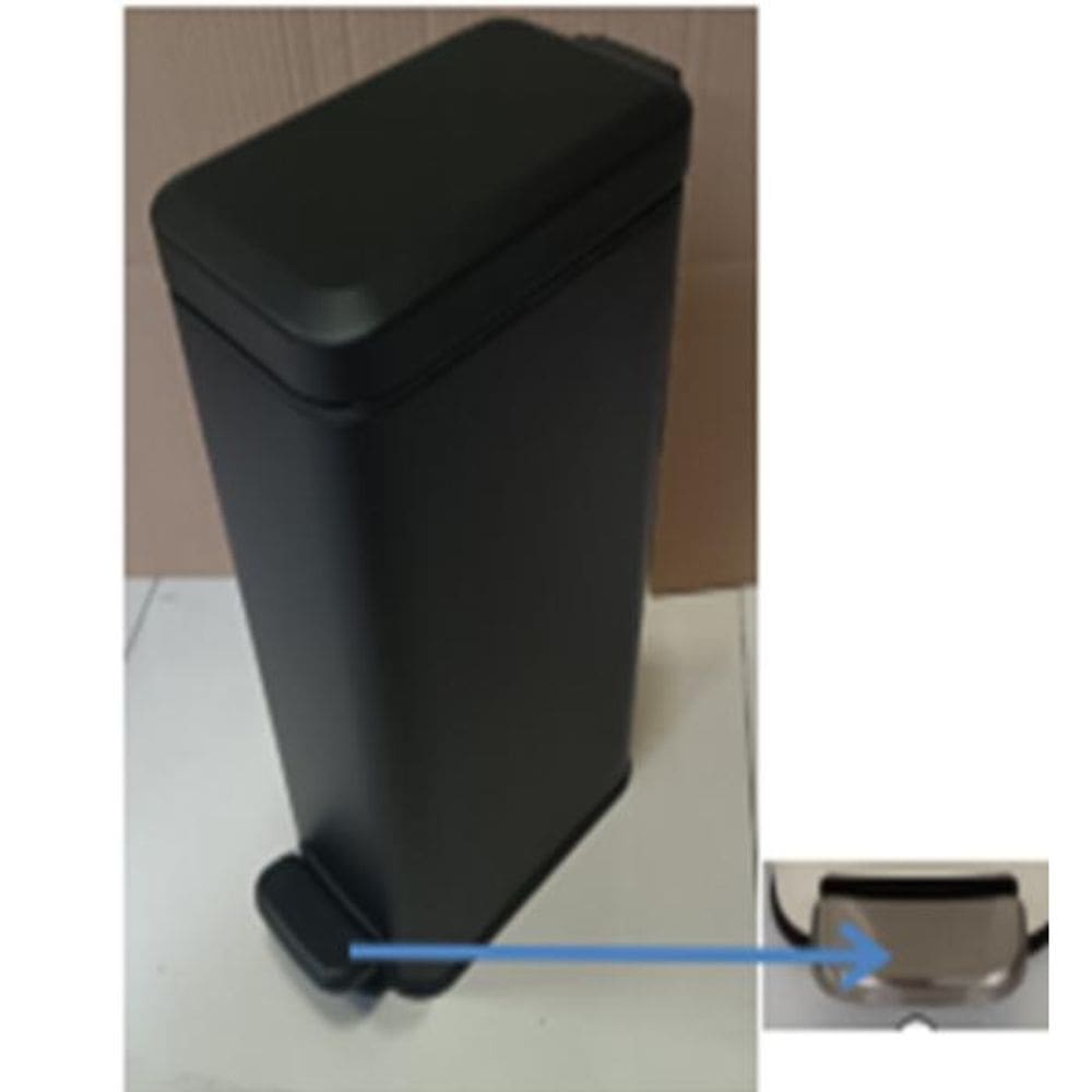 Lixeira Pedal Slim Preta 5L - Construmarcas