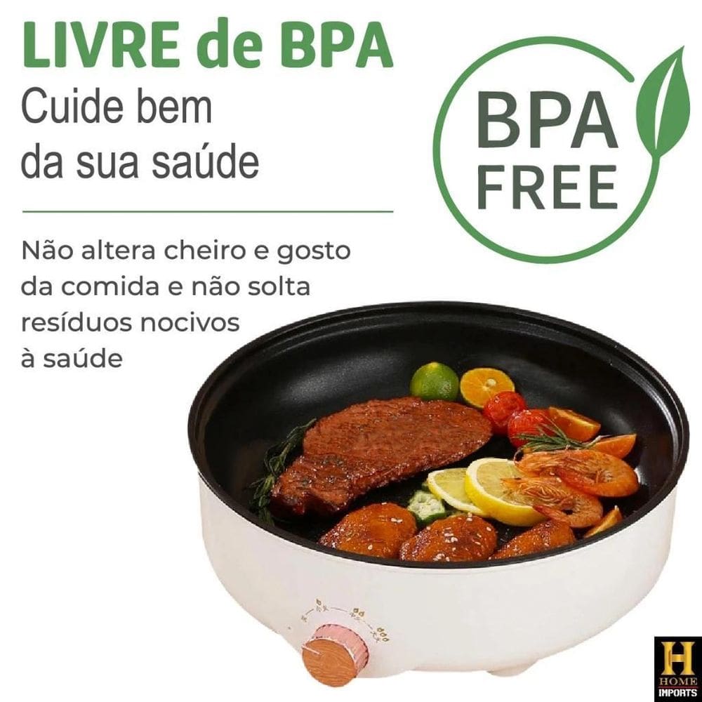 Panela Elétrica Assadeira Caçarola Frigideira Antiaderente 3