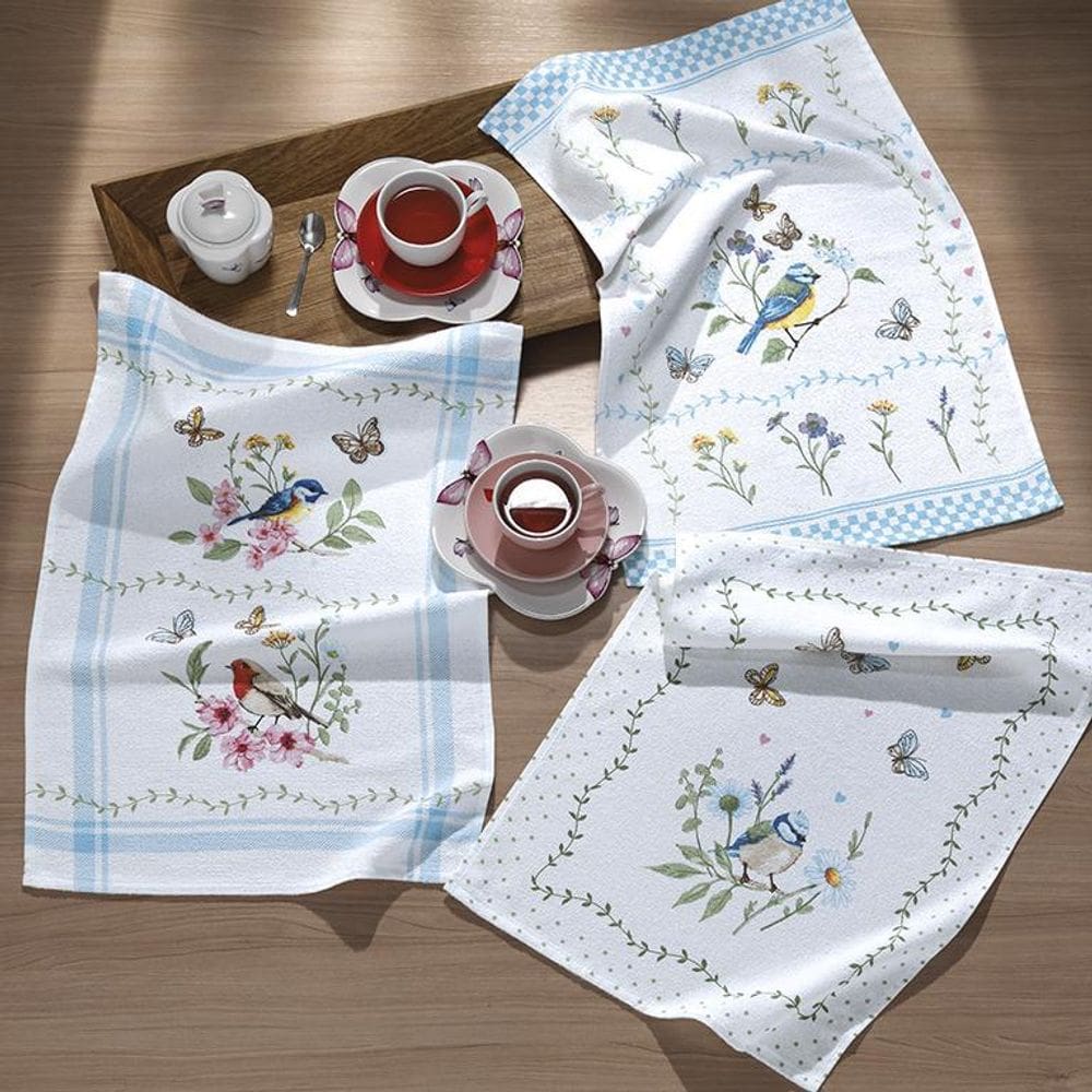 Kit 03 Pano De Copa Prato Felpudo Dohler 100% Algodão Jardim