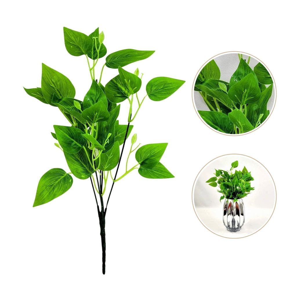 Planta Artificial Galho Folhagens Verdes 37Cm Complemento